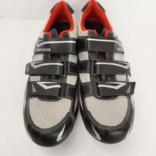 Venzo Cycling Shoes, Men's Size 12, 3 Strap Closure, Grey, Black & Red,  EUC