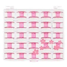 Janome Class 15 Pink Bobbins (25pk) for Sewing Machines Part #200277095
