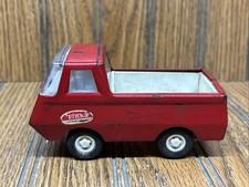 Vintage 1970s Tonka Pressed Steel Mini Red Pickup Truck 4.5"