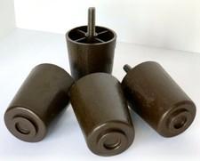 2 1/2" Universal Dark Brown Plastic Furniture Legs Sofa~Couch~Chair Set Of 4