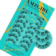Diy Lash Clusters 10 Pairs 3D False Eyelashes Mink Individual Cluster Lashes