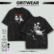 Reanimal Game Double Sided Oversize Washed Tshirt Unisex Oversize graphic tee 90