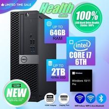 DELL Desktop Computer PC i7,Up to 64GB RAM, 2TB m.2 SSD,  Windows 11/10, WiFi
