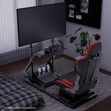 Hottoby Racing Sim Cockpit Stand Fit Logitech G29 Thrustmaster T-GT II  Moza r5