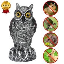 Realistic Owl Decoy Protect Garden Yard Pest Repellent Birds Scarecrow Outdoor