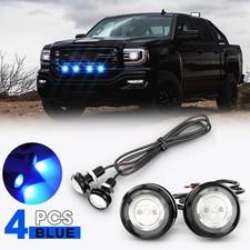 4PCS Blue LED Light Raptor Style Front Grille Light for Chevy Cheyenne Pickup