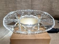 MIKASA Roxborough Crystal 15",  5 Divided Areas, Relish Tray Plate EUC/ GERMANY