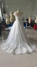 Off-shoulder Light Wedding Dress Bridal Main Yarn Lace Wedding Veil Small Traili