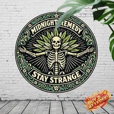Retro Aluminum Tin Metal Sign Round Wall Art Sign 8x8