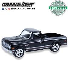 GREENLIGHT 1:64 1972 CHEVROLET CHEYENNE C10 PICKUP BLACK - GL 30546