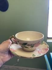 VTG Set/ 6 Franciscan Desert Rose Tea/Coffee Cups & Saucers Made in USA CA 1949