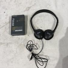 Sony Walkman SRF-19W Black Receiver Stereo Pocket FM-AM With Headphones