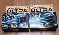 NERF Ultra Sonic Screamers 20x Nerf Blaster Darts - Blue Heads - Lot of 2 Boxes