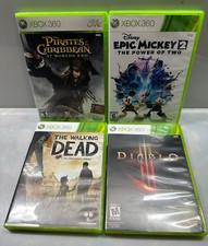 Xbox 360 Game Lot -Walking Dead-Diablo-Epic Mickey-Pirates -CIB-Tested!