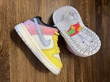 Kid’s SB Dunk Low Be True Xavier Schipani Yellow Pink DX5933-900 Size 5/UK 4.5