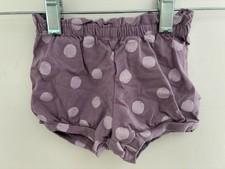 Carter's Baby Girls Big Polka Dot 100% Cotton Pull On Bubble Shorts Lavender 12M
