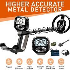 Professional LCD Metal Detector Waterproof Pinpoint High Accuracy Detection NEW