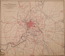 1896 Map ~ ROME and it's ENVIRONS (11x13) ~Free S&H-#083