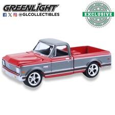 GREENLIGHT 1:64 1972 CHEVROLET CHEYENNE C10 PICKUP RED & GREY - GL 30546