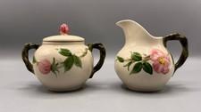 Vintage Franciscan Desert Rose Creamer & Sugar Bowl Set with Lid- Painted