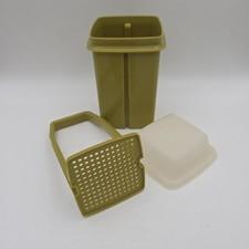 Vintage Tupperware Pickle Deli Olive Keeper Holder Avocado Green 1330  - EUC