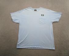 Vintage HP Computers Invent Pocket T-Shirt Double Sided Men's Blue Read