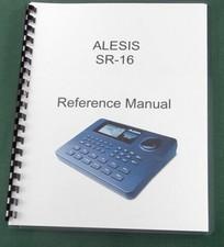 Alesis SR-16 Instruction Manual: Comb Bound with Protective Covers!