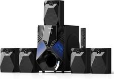 1000W 5.1 Surround Sound System Home Theater 8" Subwoofer Bluetooth ARC Optical