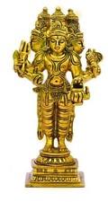 Lord Brahma Statue Hindu God Showpiece  For Home Office Temple Decor Golden