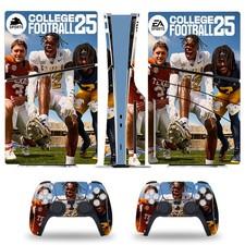 Slim Disc Console Skin Controller Sticker Decals Compatible PS5 COLLEGE FOOT