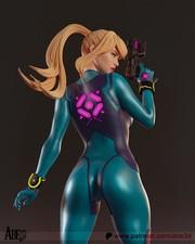 Samus Aran [Metroid] [+NSFW] - Hand Painted Statue - 1/6 Scale - 13in / 33cm