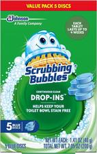 Scrubbing Bubbles Continuous Clean Toilet Drop-Ins, Automatic Blue Toilet Bowl C