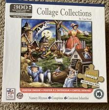 The Jigsaw Puzzle Factory Nursery Rhymes 300 PC Puzzle Collage Collections Fun