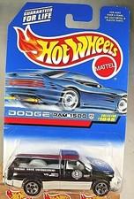1999 Hot Wheels Mainline/Collector #1045 DODGE RAM 1500 Black-Gray w/Chrome 5 Sp