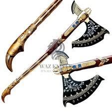 God of War Leviathan axe 39" Handmade Leviathan Axe Replica Kratos Axe Upgraded