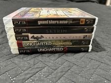Sony Playstation 3 - PS3 Game Bundle - Skyrim, GTAV, Batman AC, Uncharted 1 &2