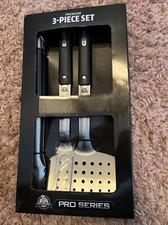 Pit Boss Premium Pro Series 3 Piece Set Tongs Fork And Big Spatula - New In Box