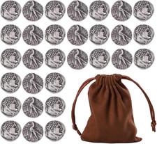 30 Roman Coins,30 Pieces of Silver Coins Judas Prop with Coin Bag,Metal Religiou