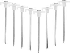 Tent Stakes, Galvanized Steel Pop up Tent Stakes Pegs with Fluorescent Stopper f