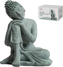 Little Buddha Statue for Home - Handmade Stone Meditation Sitting Buddha Figurin