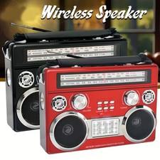 Portable 3 Band Radio Bluetooth Speaker with AM/FM/SW Receiver & LED Flashlight