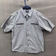 Mecca USA Shirt Mens XL Short Sleeve Button Up Pockets Urban Streetwear