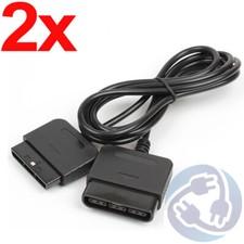Lot - 2X 6 ft Controller Cord Extension Cable for Sony PlayStation 2 PS2 / PS1 