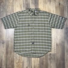 Mecca USA Shirt Mens XL Blue & Yellow Plaid Short Sleeve Button Up M3