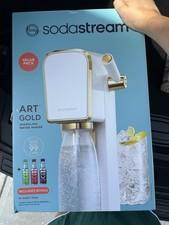SodaStream Art Gold Soda Maker with Additional Cylinder & Flavors Bundle NEW