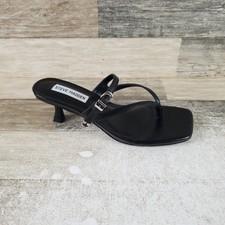 Steve Madden Samann Womens Strappy Sandals Sz 6 Black Kitten Heel Square Toe