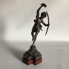 Diana the Huntress Bronze Statue Signed by Ernest Rancoulet
