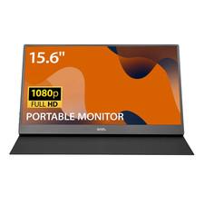 onn 100147048 15.6" FHD (1920 x 1080p) LCD Portable Office Monitor, with Cable,