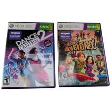Xbox 360 Kinect Game Bundle Dance Central 2 Kinect Adventures Complete NTSC