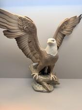 Lladro Eagle Figurine #5502 Large Porcelain Bird Statue Spain READ Damaged Wings